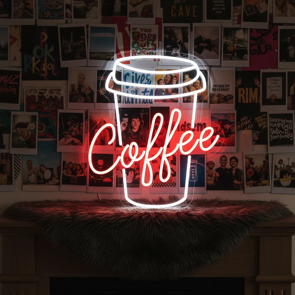 Coffee Led Neon Sign for Bar Decor by Neonchics