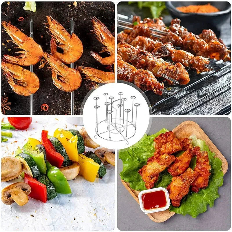 Skewer Stand Air Fryer Accessory Grill Dehydrator Rack BBQ Grill by Bowlift