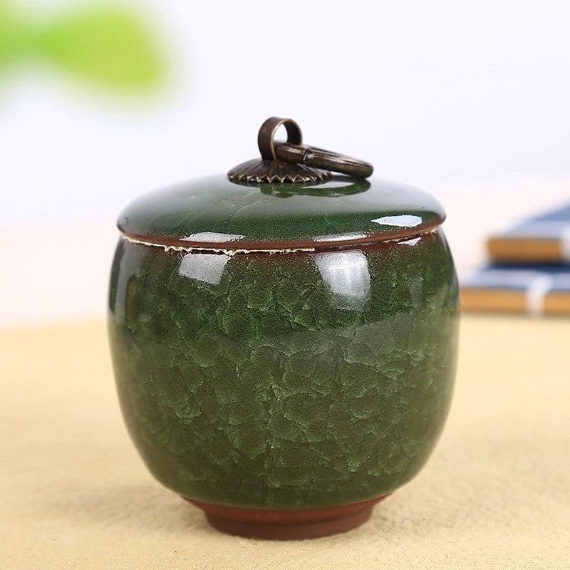 Travel Tea Clay Tea Jar with Cracked Sandwich Design by BowLift