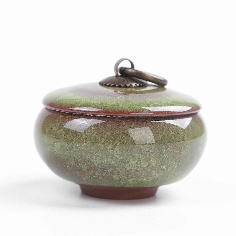 Travel Tea Clay Tea Jar with Cracked Sandwich Design by BowLift