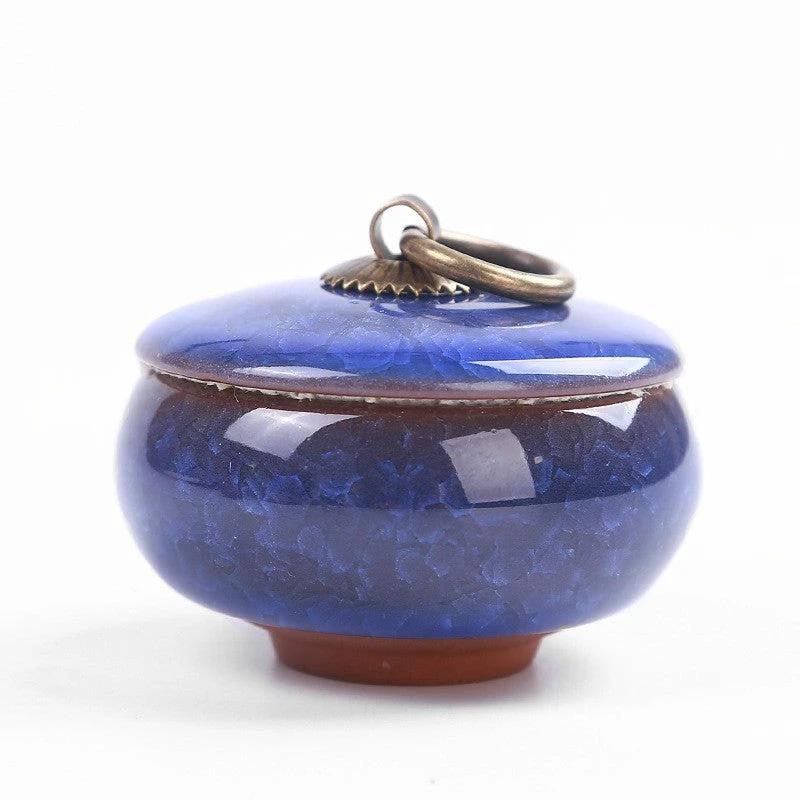 Travel Tea Clay Tea Jar with Cracked Sandwich Design by BowLift