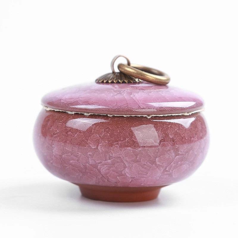 Travel Tea Clay Tea Jar with Cracked Sandwich Design by BowLift