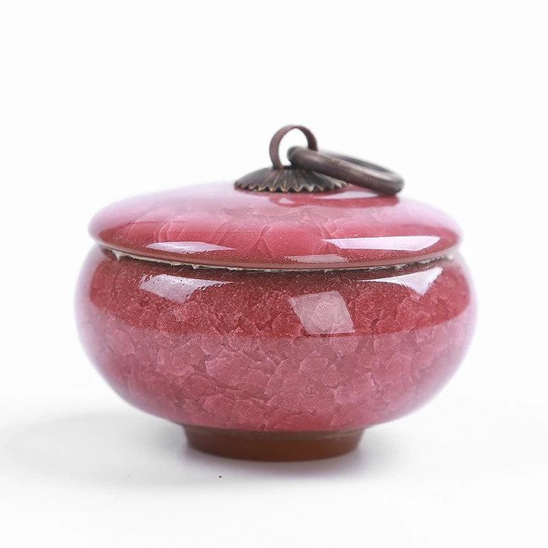 Travel Tea Clay Tea Jar with Cracked Sandwich Design by BowLift