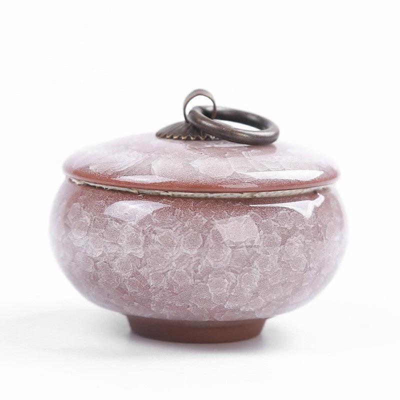 Travel Tea Clay Tea Jar with Cracked Sandwich Design by BowLift