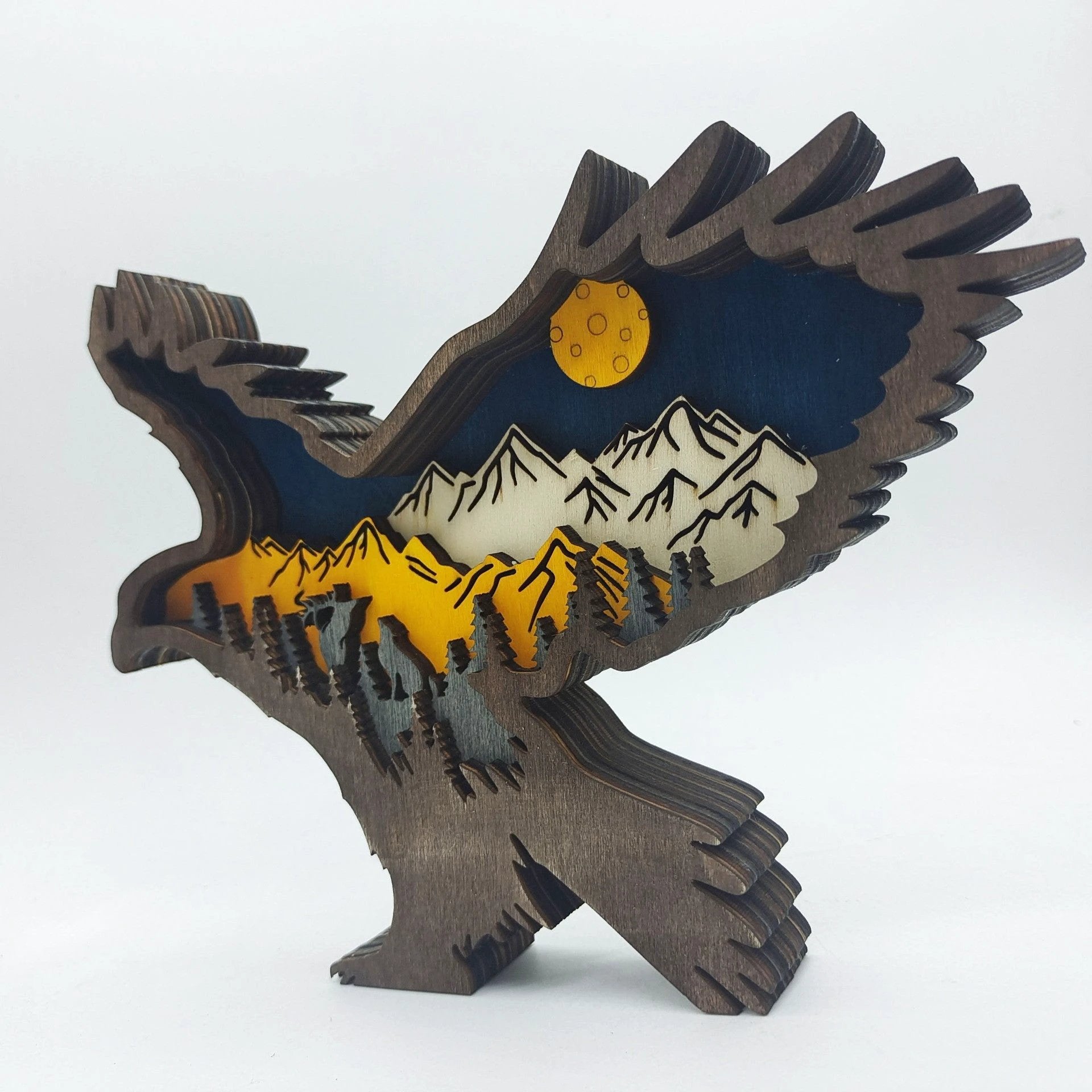 Holiday Gift Wooden Animal Carved Lamp Ornament by BowLift
