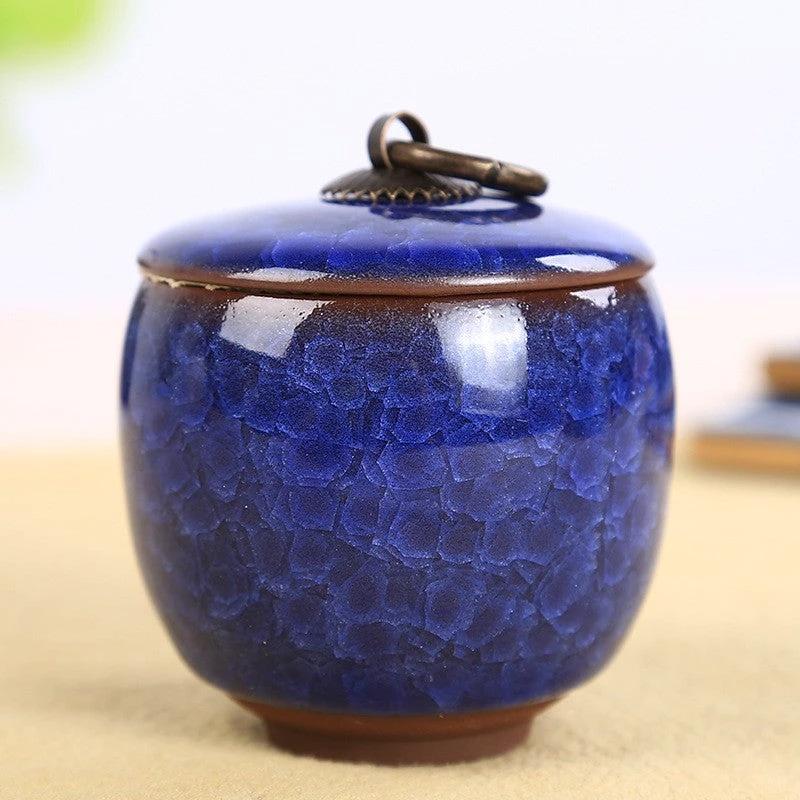 Travel Tea Clay Tea Jar with Cracked Sandwich Design by BowLift