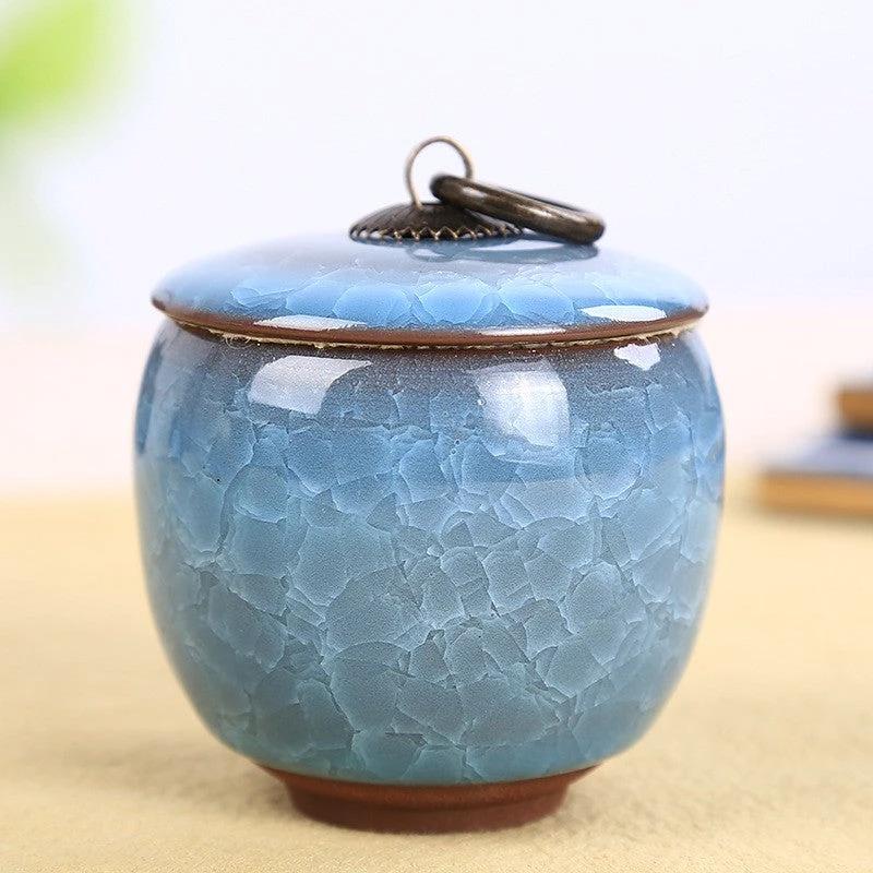Travel Tea Clay Tea Jar with Cracked Sandwich Design by BowLift