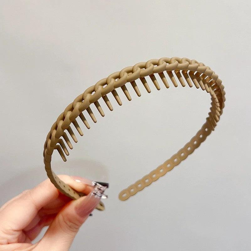 Stylish Matte Face Wash Headband with Teeth for Anti-Slip by BowLift
