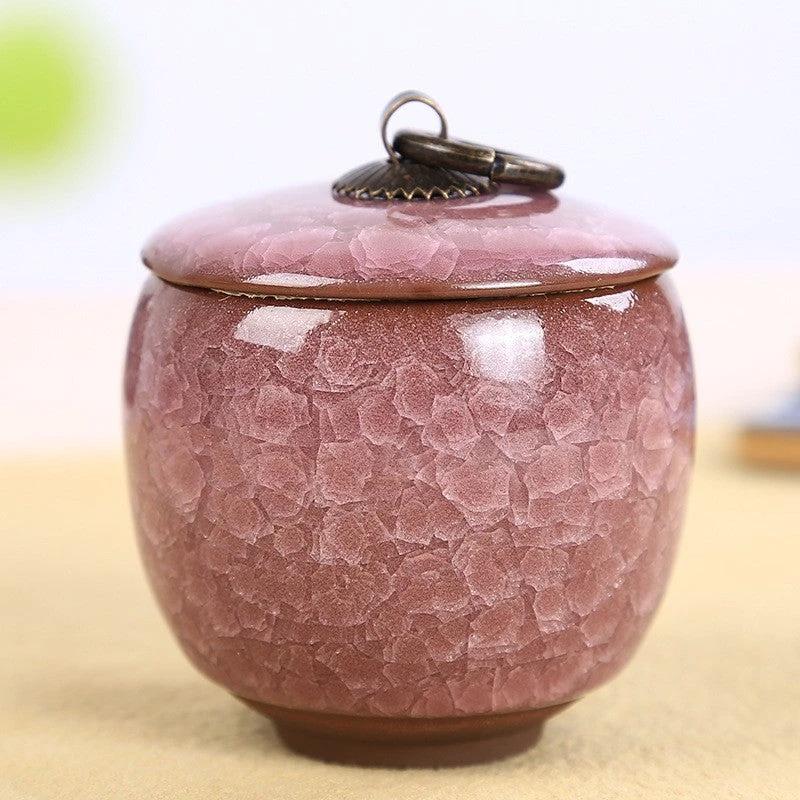 Travel Tea Clay Tea Jar with Cracked Sandwich Design by BowLift