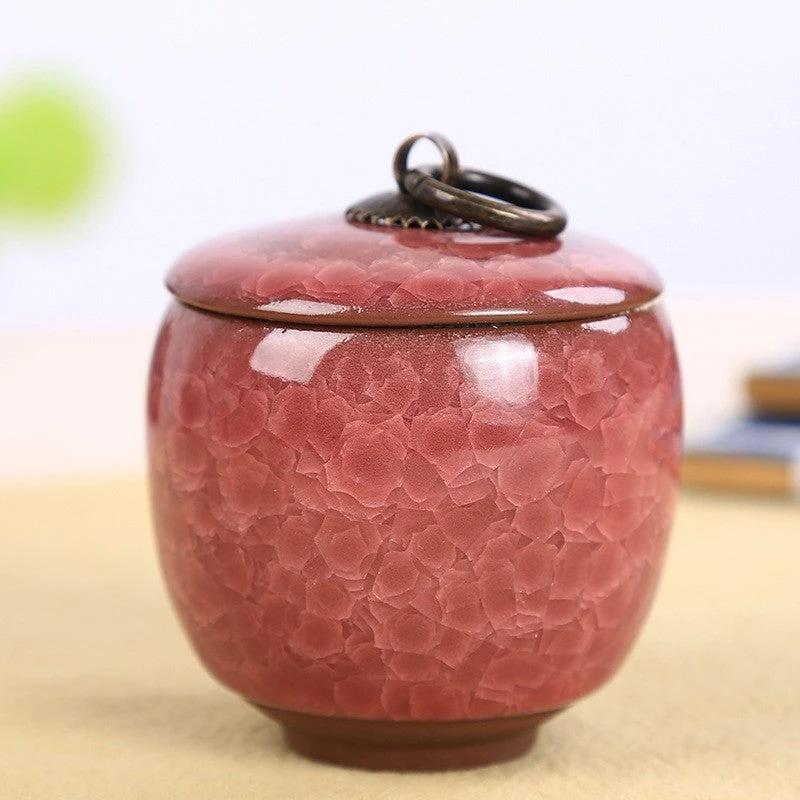 Travel Tea Clay Tea Jar with Cracked Sandwich Design by BowLift