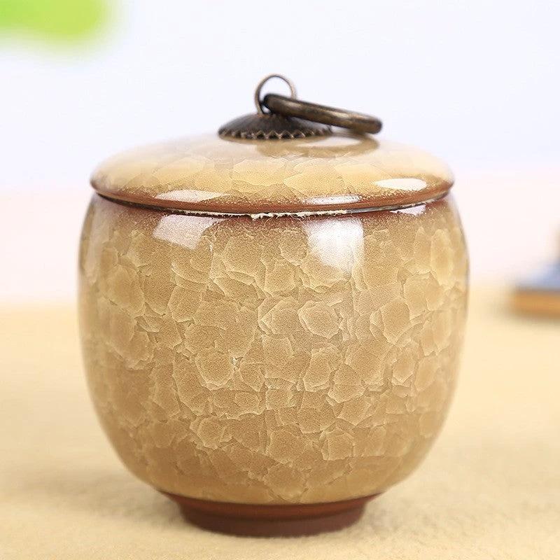 Travel Tea Clay Tea Jar with Cracked Sandwich Design by BowLift