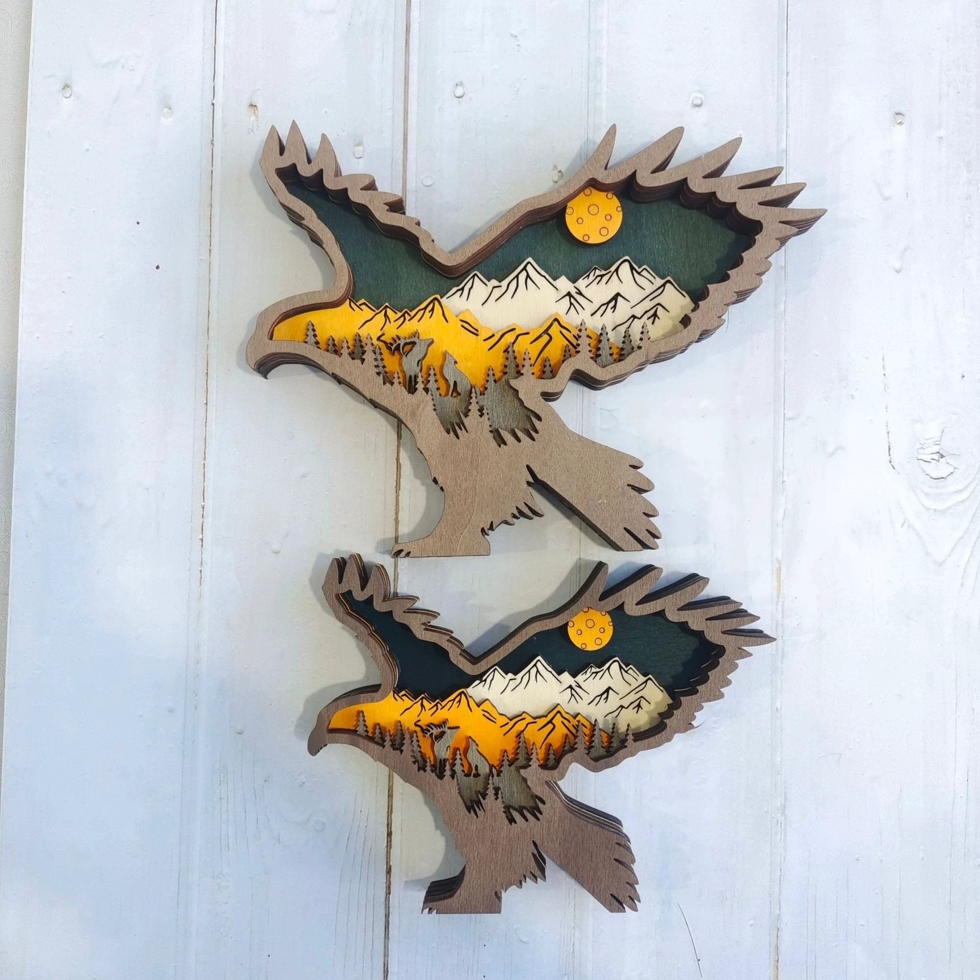 Holiday Gift Wooden Animal Carved Lamp Ornament by BowLift
