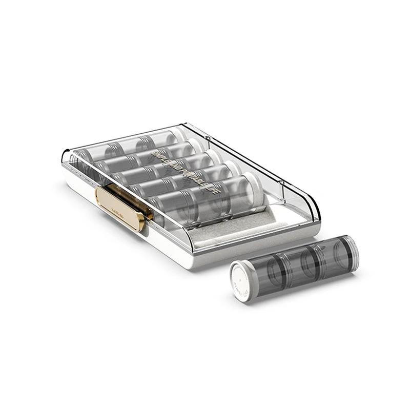 Portable high-capacity weekly pill organizer by Bowlift