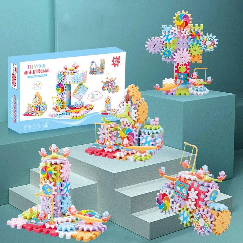 Paradise of various electric building blocks for children by Bowlift