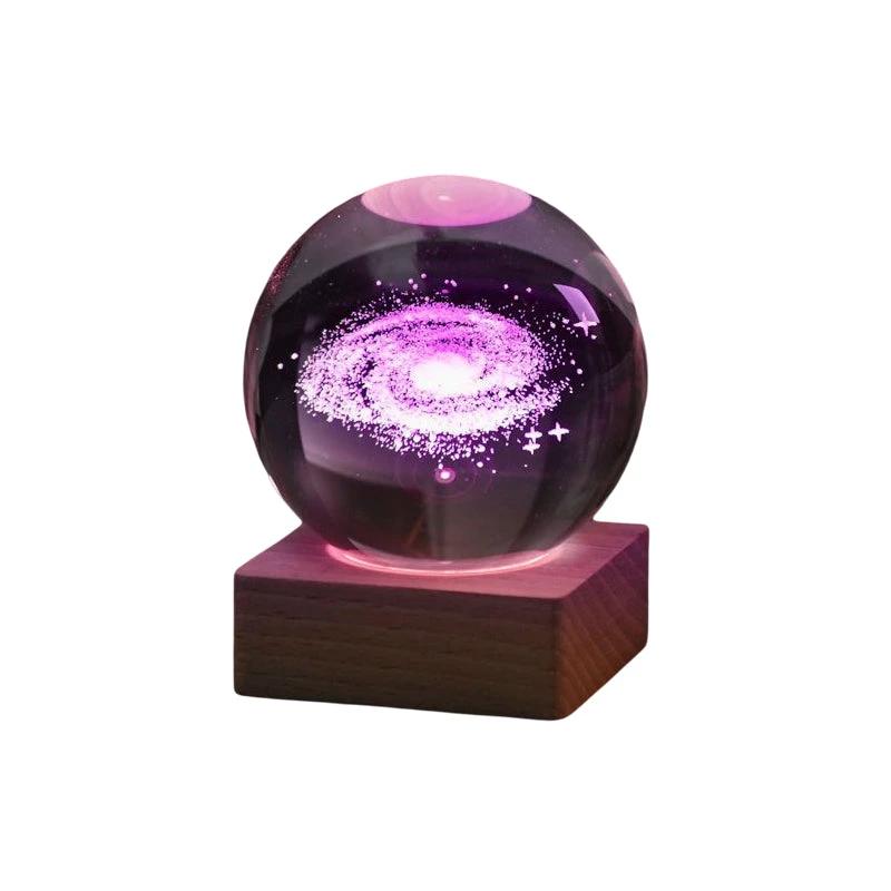 Night light Crystal ball 3D Galaxy by Bowlift