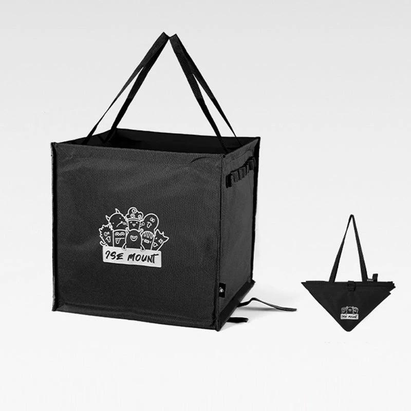 Foldable multifunctional trash can for outdoor use by Bowlift