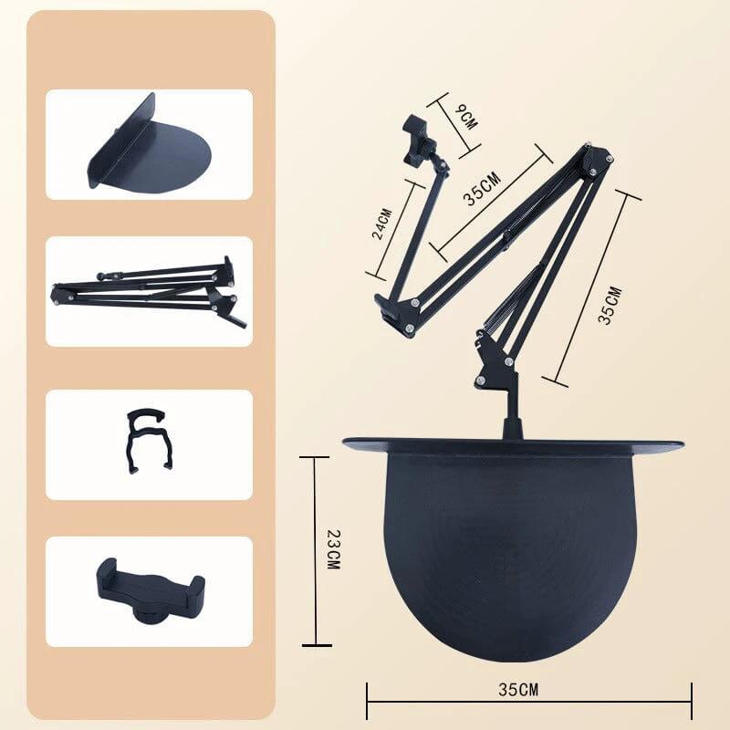 Hidden, extendable table tablet and phone holder by Bowlift