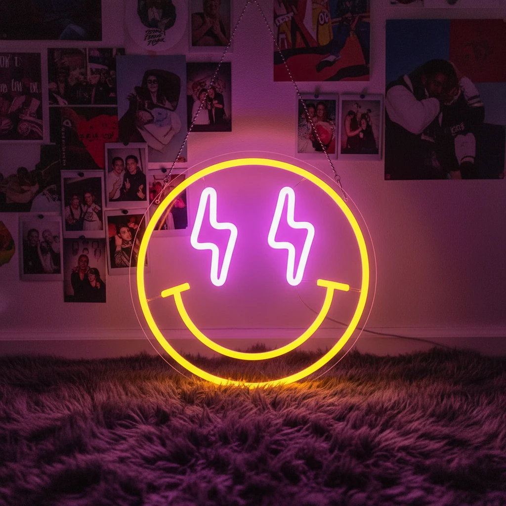 Smile Neon Sign for Shop&Home Decor by Neonchics