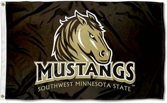 Southwest Minnesota State Flag -3X5 FT SMSU Mustangs Team University, College flag banner by flagsshop