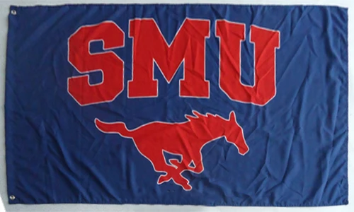Southern Methodist Mustang Banner -3' x 5' Banner-100% polyester NCAA Southern Methodist University flag SMU flag by flagsshop