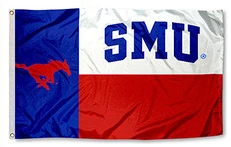 Southern Methodist Mustang Banner -3' x 5' Banner-100% polyester NCAA Southern Methodist University flag SMU flag by flagsshop