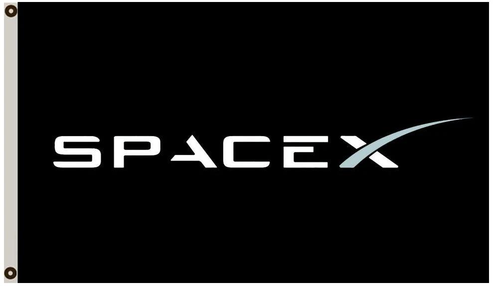 Spacex Black Flag -3x5 ft by flagsshop