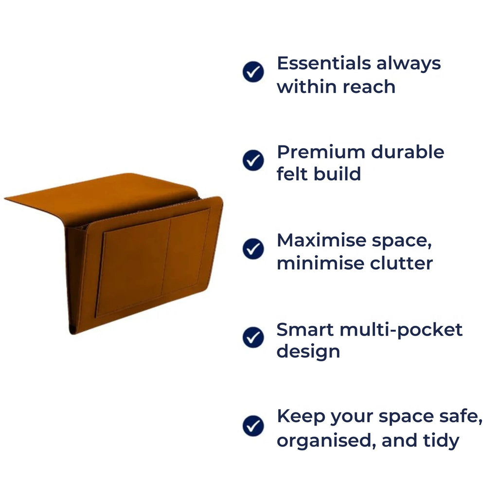 Essentials Within Reach – Thick Felt Durable Material – Save Space Stay Organised & Enjoy Nighttime Comfort Bowlift by Bowlift
