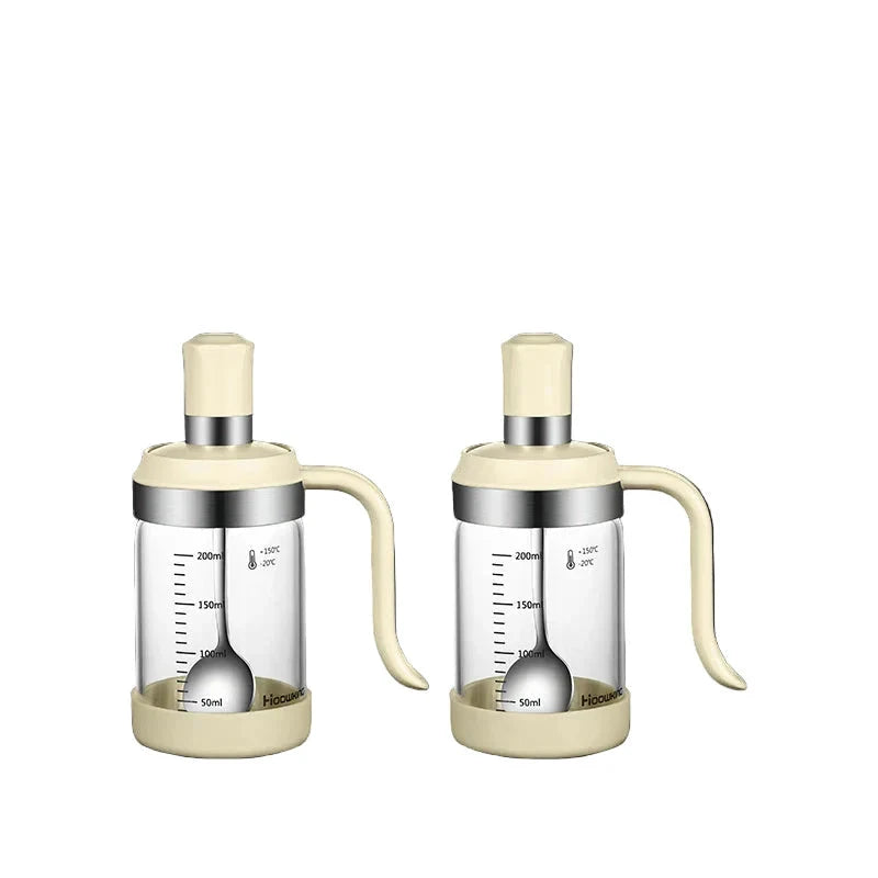 Spice Seasoning Bottle Kitchen Glass Transparent Bottle With Spoon by Bowlift