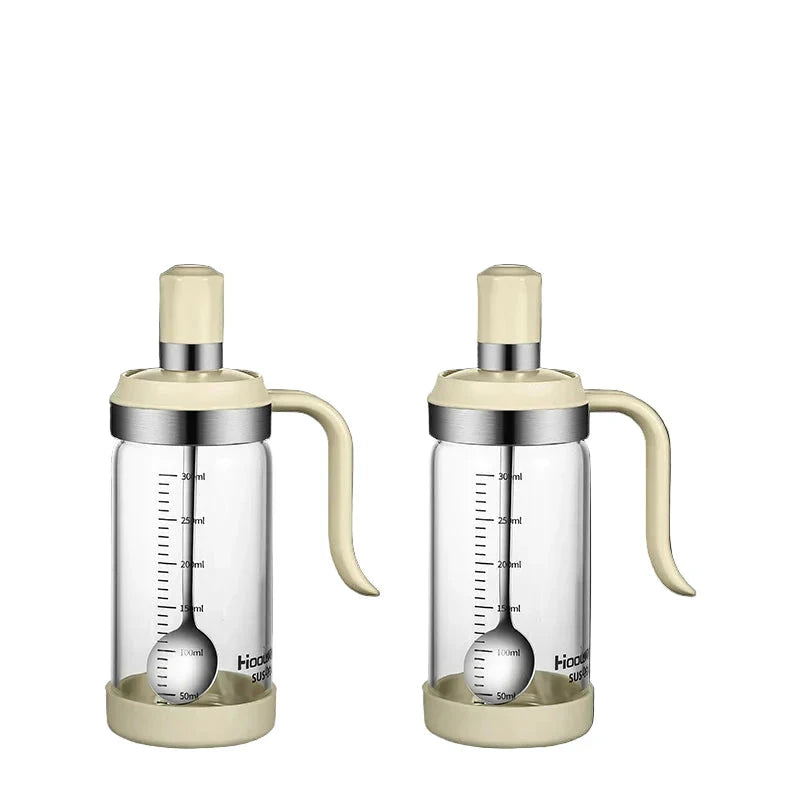 Spice Seasoning Bottle Kitchen Glass Transparent Bottle With Spoon by Bowlift