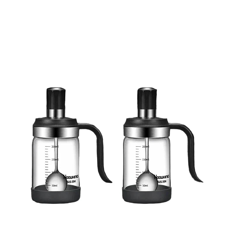 Spice Seasoning Bottle Kitchen Glass Transparent Bottle With Spoon by Bowlift