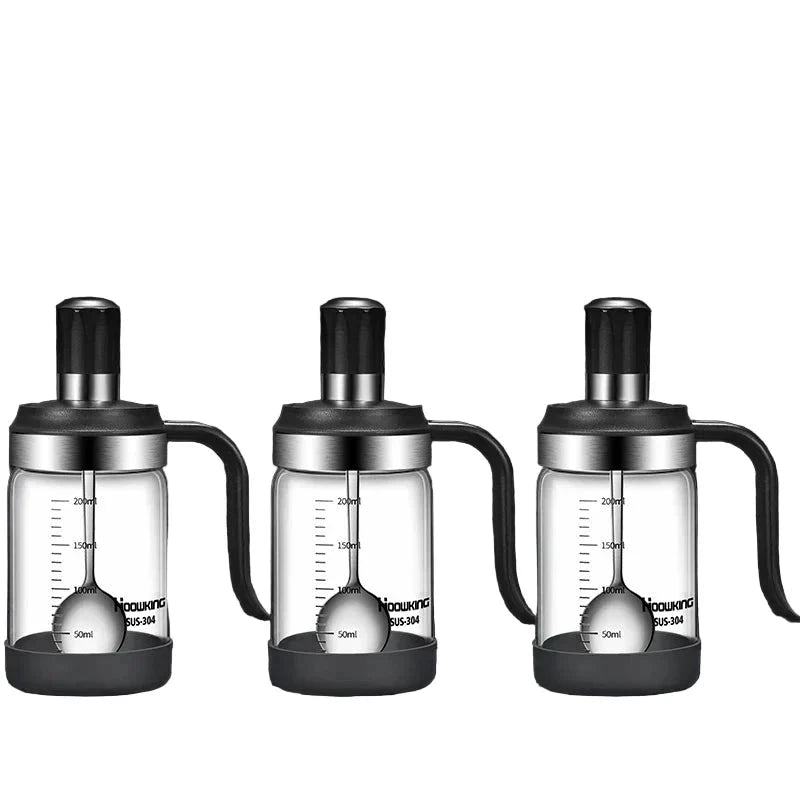 Spice Seasoning Bottle Kitchen Glass Transparent Bottle With Spoon by Bowlift