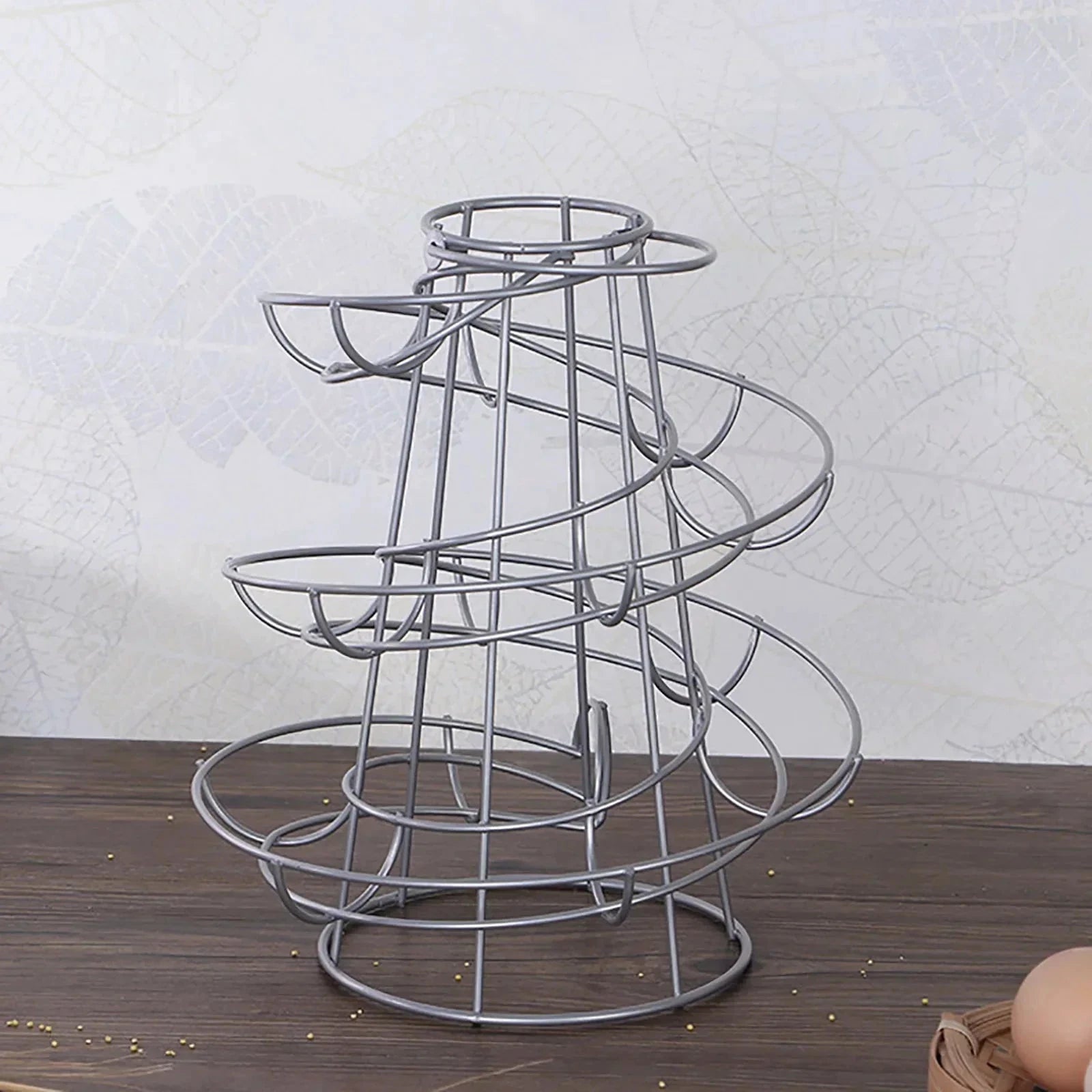 Spiral Egg Rack Egg Stand Multi-functional Metal Spiral Egg Basket by Bowlift