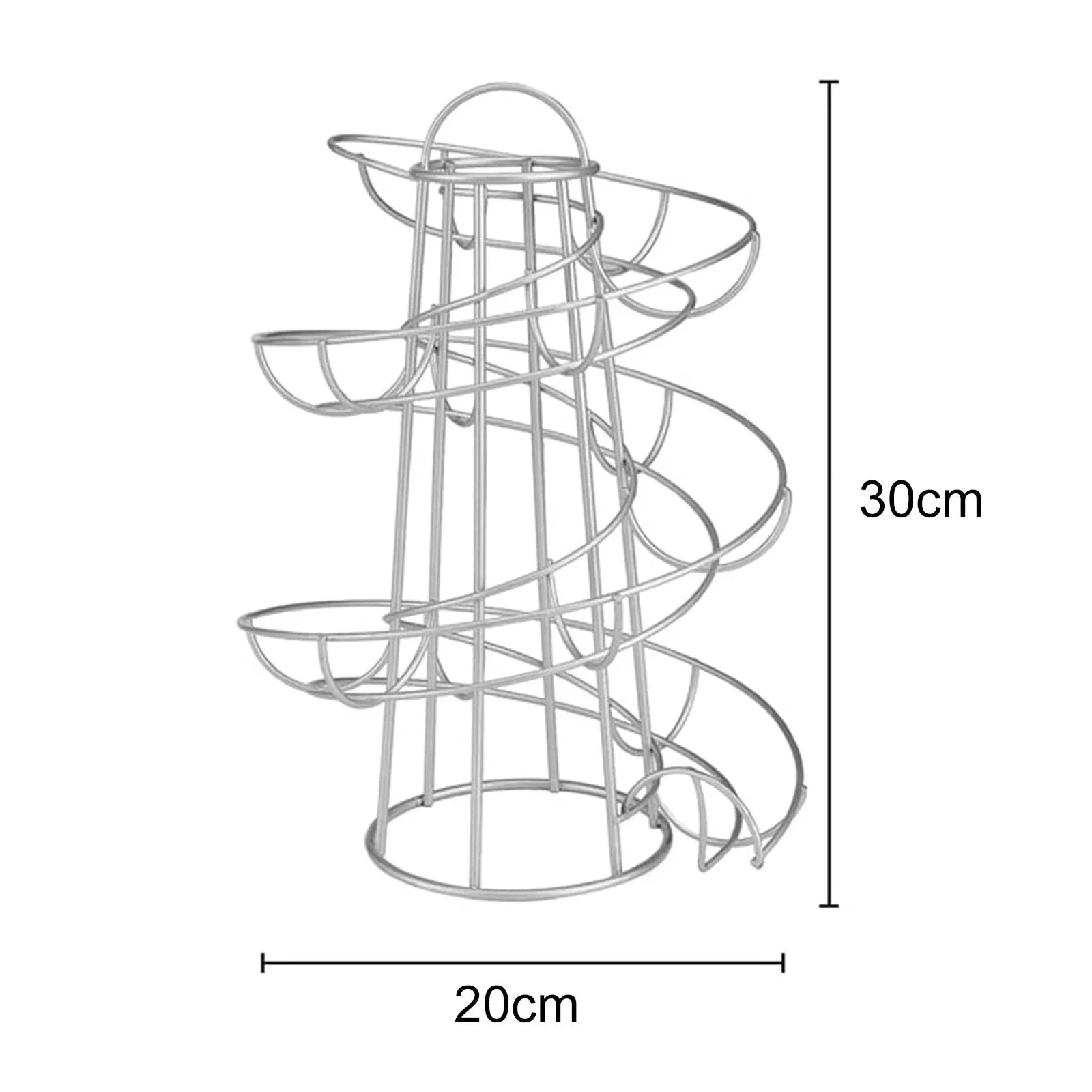 Spiral Egg Rack Egg Stand Multi-functional Metal Spiral Egg Basket by Bowlift