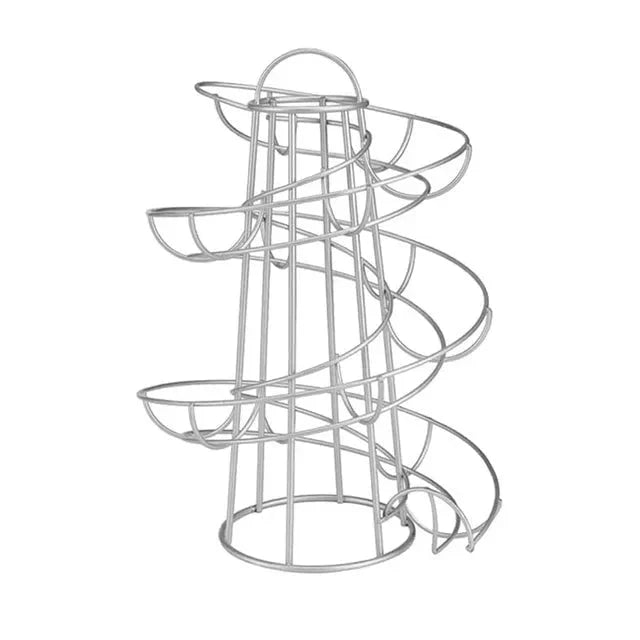 Spiral Egg Rack Egg Stand Multi-functional Metal Spiral Egg Basket by Bowlift