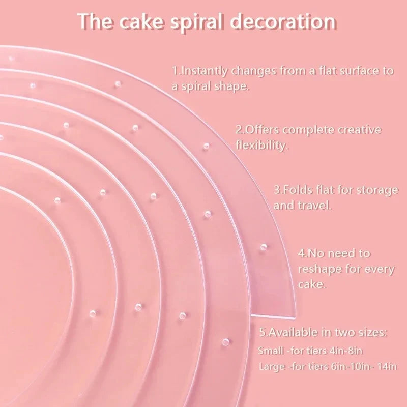 Spiral Tiered Acrylic Cake Stand Reusable Foldable Pastry Decoration by Bowlift