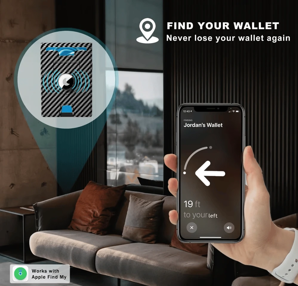 Pop Up aluminum bag Money Clip Slim Leather Slots Credit Card Holder RFID Blocking Bifold Minimalist Wallet by BowLift