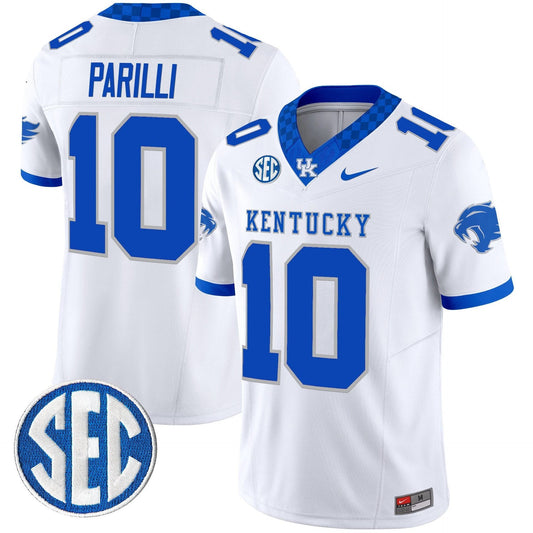 Babe Parilli Jersey #10 Kentucky Wildcats 2025 Limited Stitched White by My Store