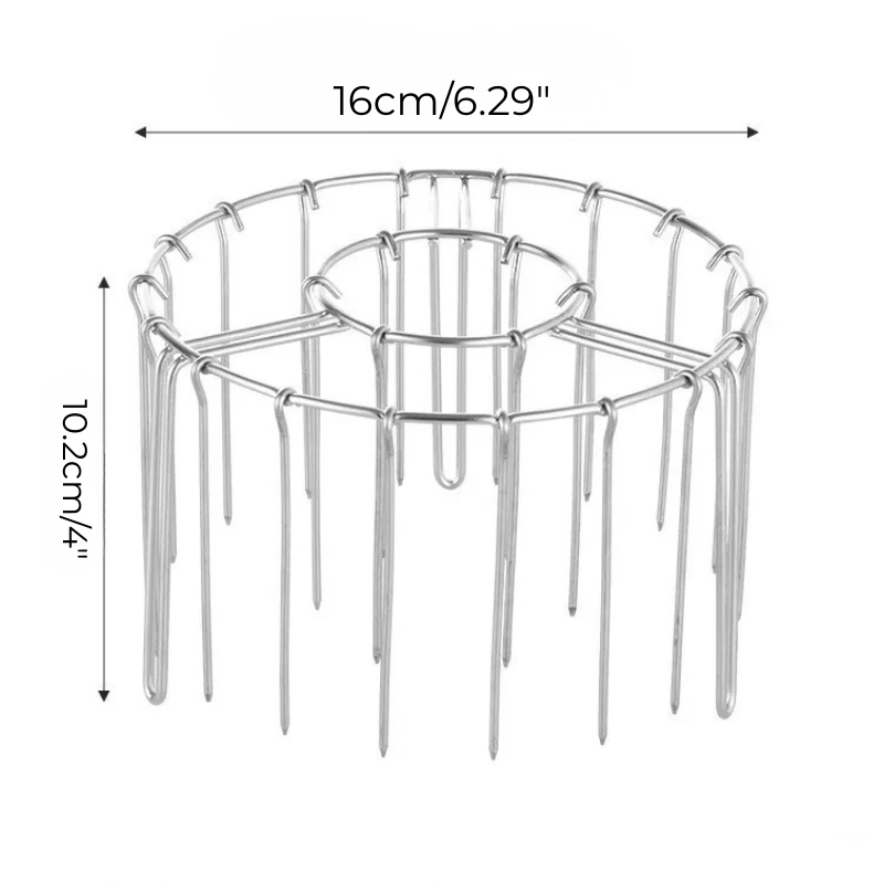 Stainless Steel Air Fryer Kebab Rack Vertical Hanging Skewer Grill by Bowlift