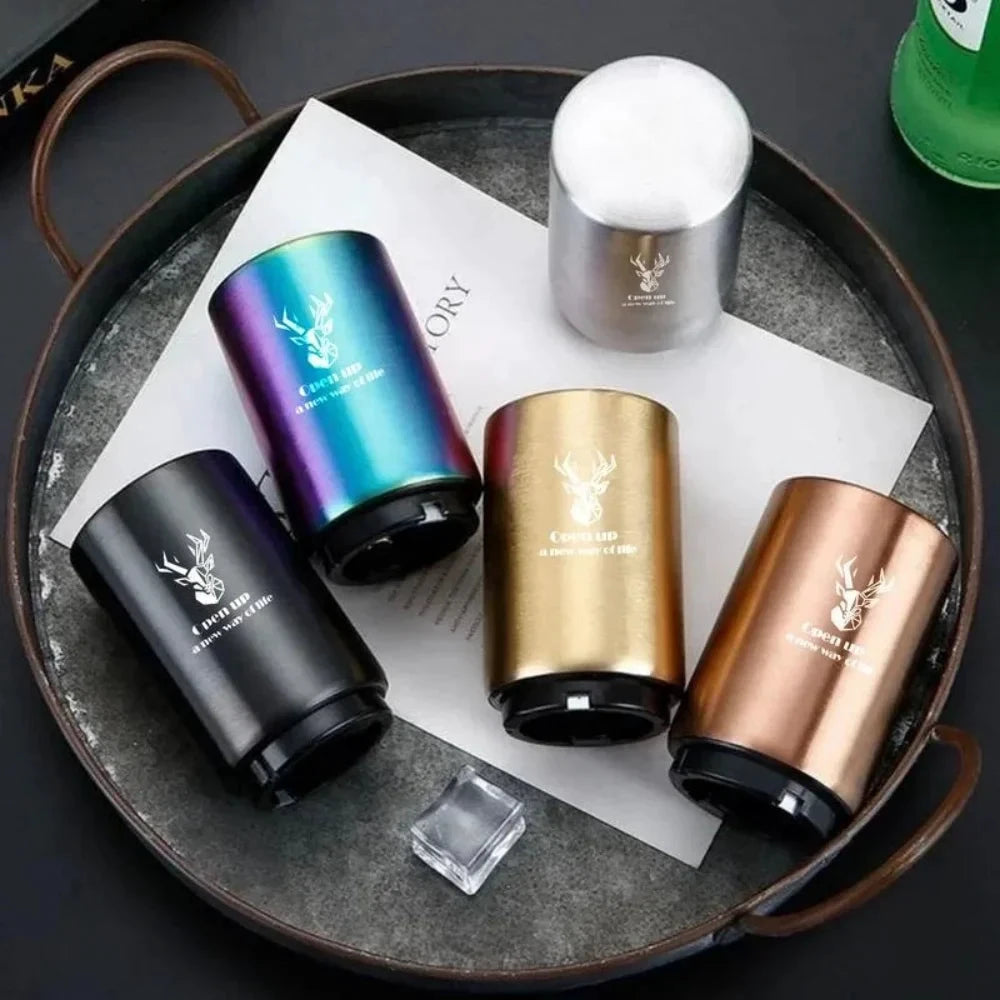 Stainless Steel Automatic Beer Bottle Opener Wine Cap Opener by Bowlift