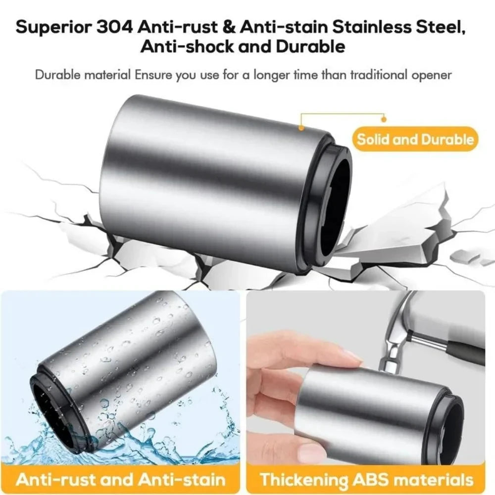Stainless Steel Automatic Beer Bottle Opener Wine Cap Opener by Bowlift