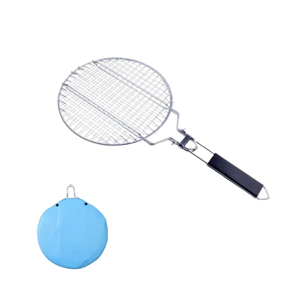 Stainless Steel BBQ Mesh Non Stick Grilling Basket Grill Barbecue Tool by Bowlift
