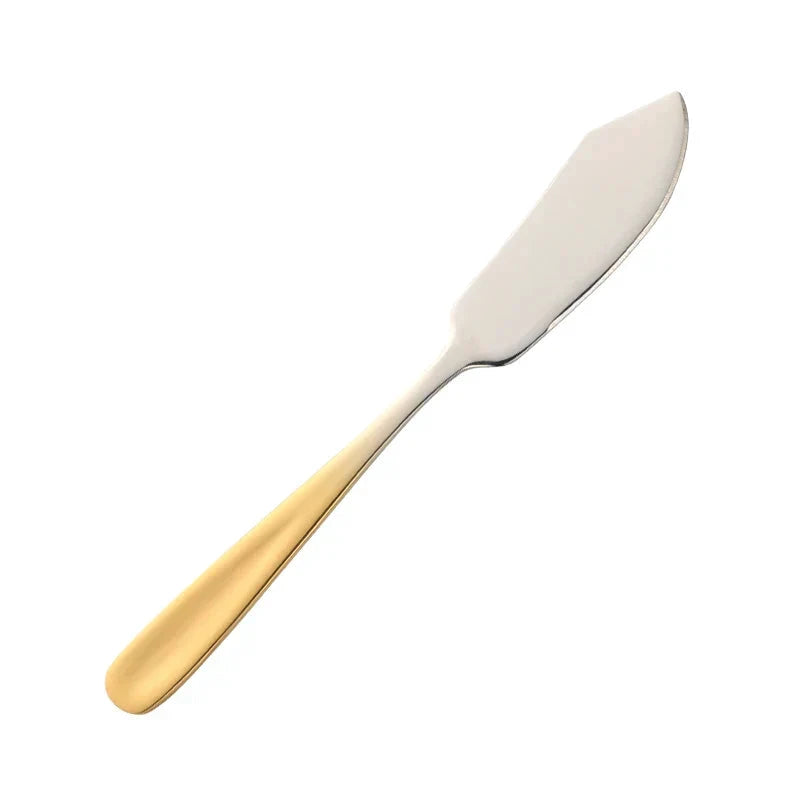Stainless Steel Butter Knife Colorful Dessert Jam Cream Cheese Spreader by Bowlift