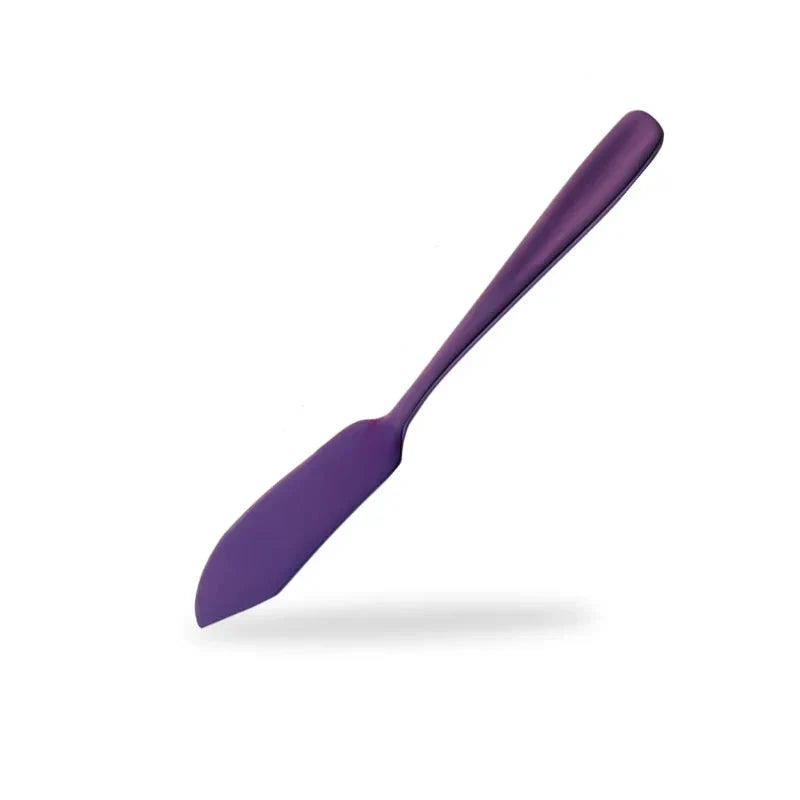 Stainless Steel Butter Knife Colorful Dessert Jam Cream Cheese Spreader by Bowlift