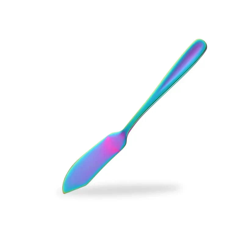 Stainless Steel Butter Knife Colorful Dessert Jam Cream Cheese Spreader by Bowlift