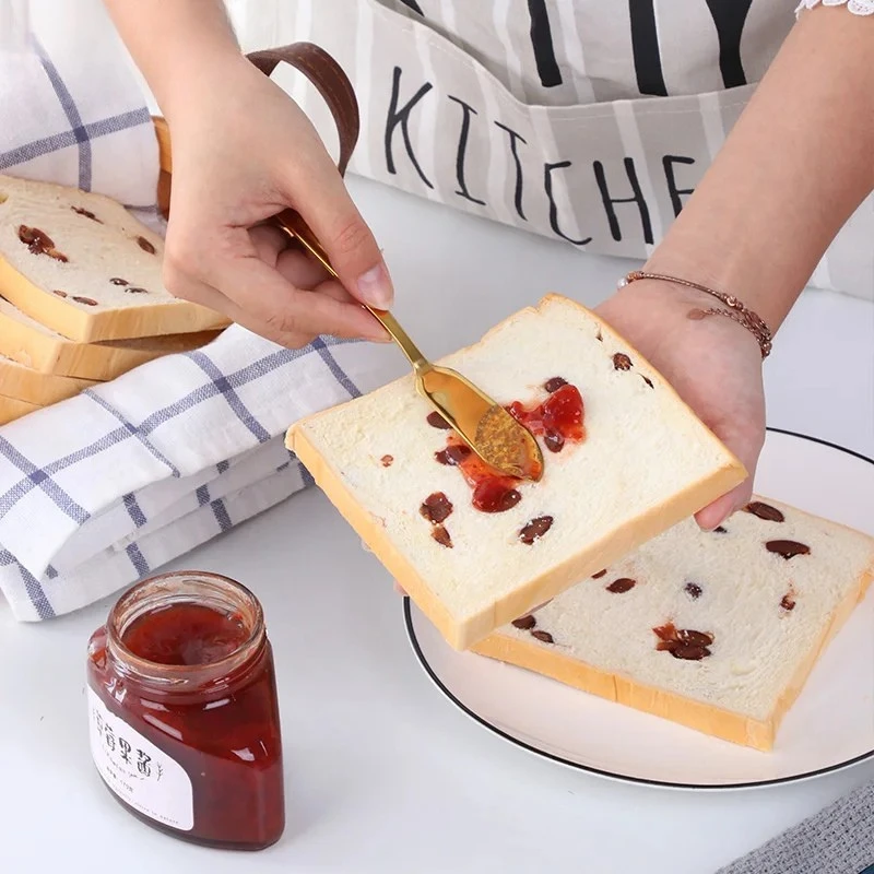 Stainless Steel Butter Knife Colorful Dessert Jam Cream Cheese Spreader by Bowlift