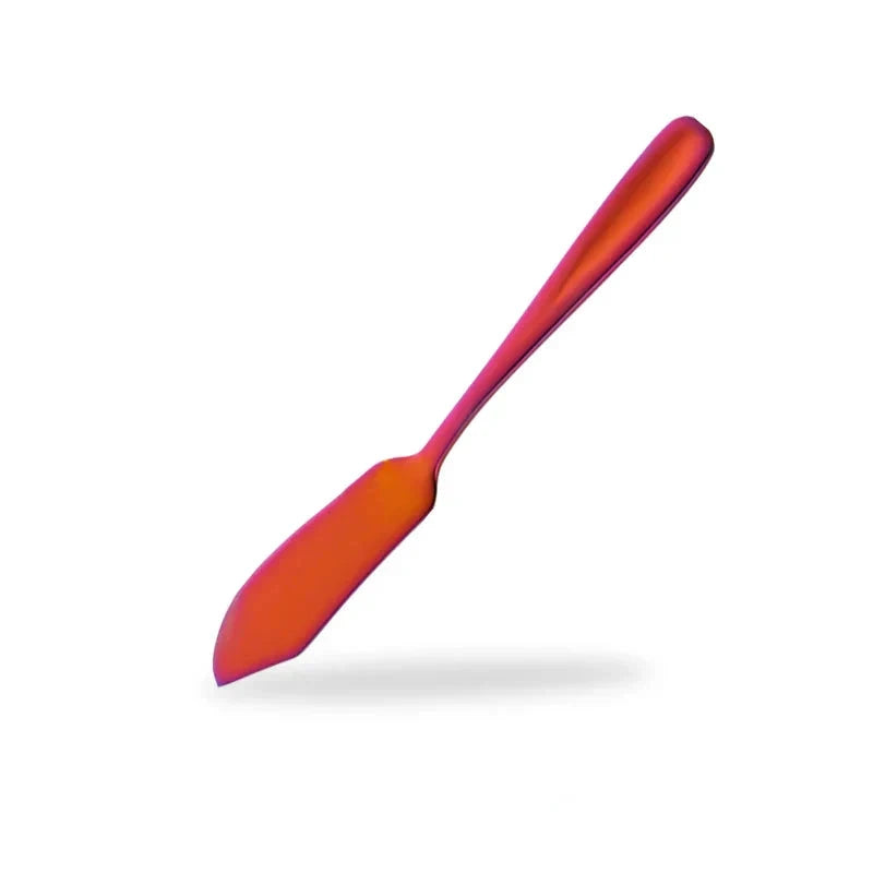 Stainless Steel Butter Knife Colorful Dessert Jam Cream Cheese Spreader by Bowlift