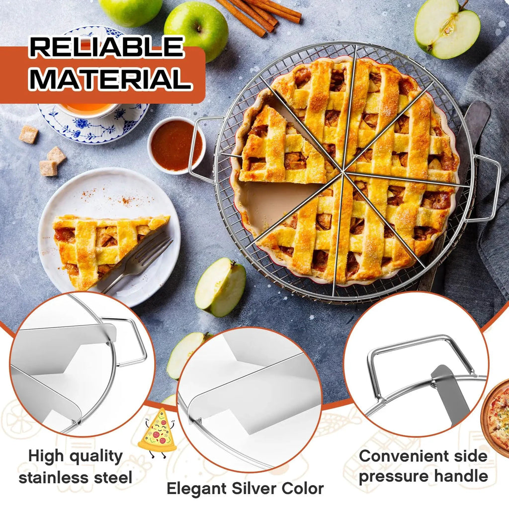 Stainless Steel Cake Cutter and Slicer Adjustable Pastry Portion Marker by Bowlift