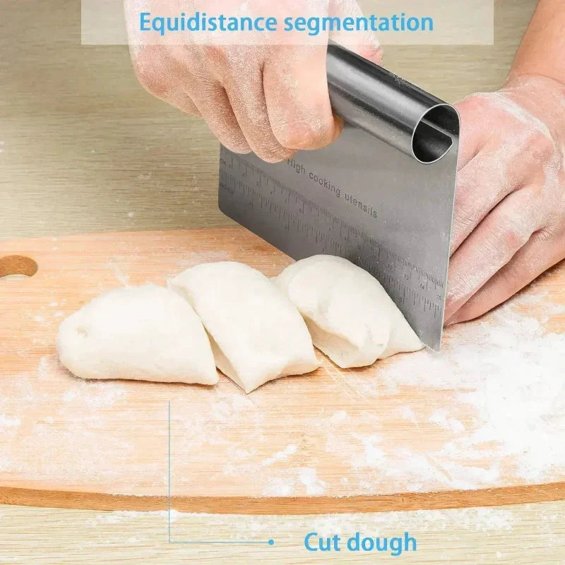 Stainless Steel Cake Scraper Dough Cutter Pastry Spatula Baking Tool by Bowlift
