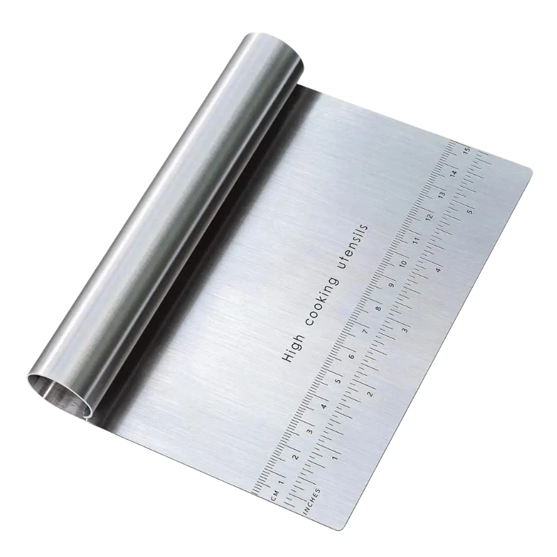 Stainless Steel Cake Scraper Dough Cutter Pastry Spatula Baking Tool by Bowlift