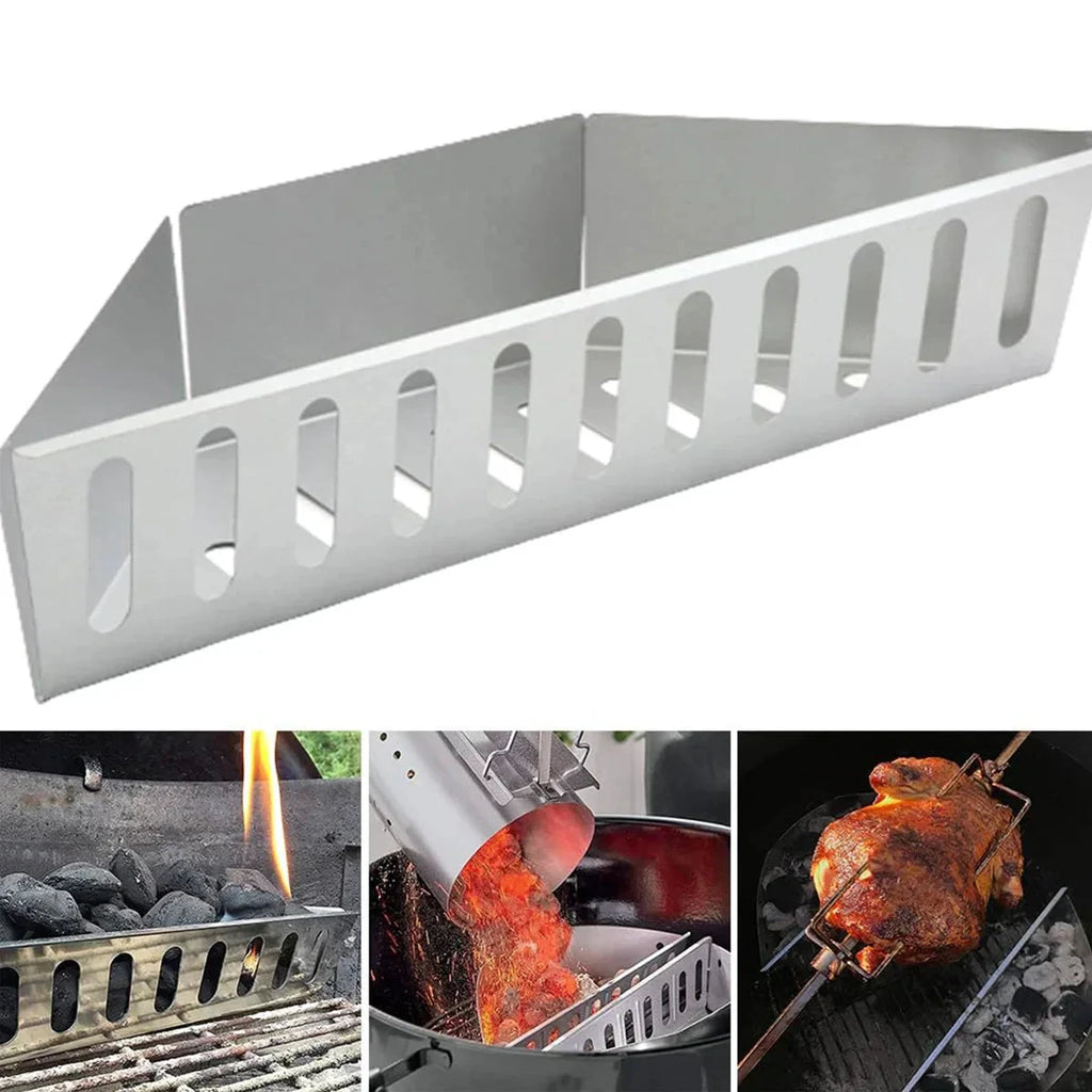 Stainless Steel Charcoal Basket BBQ Charcoal Grill Accessories by Bowlift